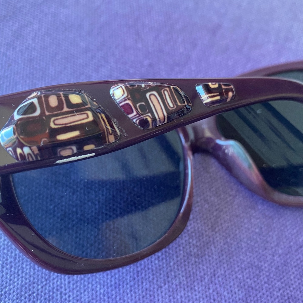 Vintage Emilio Pucci Purple Oversized Sunglasses With Case